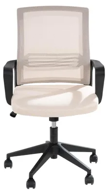 Produktbild von Drehstuhl - Beige - Schwarz - Kunststoffgestell - Meshbezug - Stoffbezug - höhenverstellbar