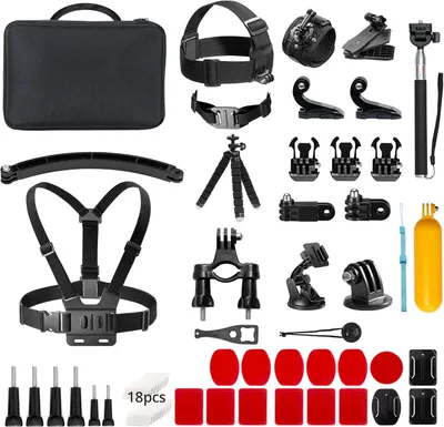 Produktbild von Akaso 60 in 1 Action Cam Accessoire Set Collector -Tasche, kompatible EK7000/EK7000 Pro/Brave 4/Brave 4 7 LE/BRAVE 7/V50X/V50 PRO/V50
