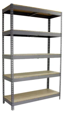Produktbild von Regal ohne Schrauben, Ecoforte 1507-5, Spanplatte, Grau, 2000x1500x750 - Simonrack