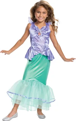 Produktbild von The Little Mermaid - "Deluxe" Kostüm-Kleid ‘” ´Arielle“ SM3149 (128) (Violett/Aquagrün)