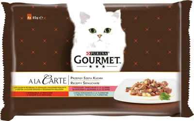 Zdjęcie produktu dla Gourmet A La Carte Karma Dla Kotów Przepisy Szefa Kuchni 340 G (4 X 85 G)