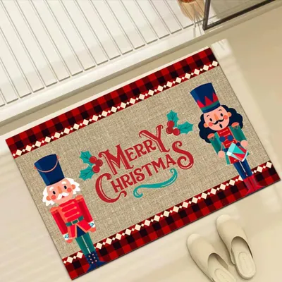 Produktbild von Fußmatte Weihnachten, 45x75 cm, waschbar, rutschfest, für den Eingangsbereich