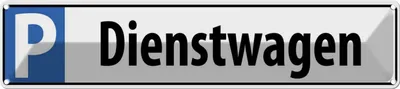 Produktbild von vianmo Blechschild 10x46 cm Dienstwagen Parkplatzschild