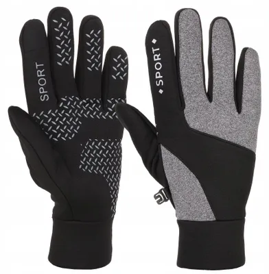 Immagine prodotto di Guanti da uomo invernali neri - Guanti touchscreen - Guanti sportivi - Guanti invernali - Guanti antiscivolo