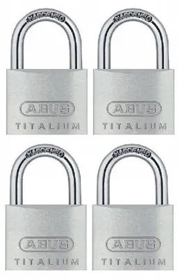 Produktbild von ABUS Titalium Vorhangschloss 4er Set Gleichschließend