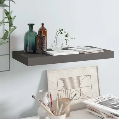 Productafbeelding van Maison Exclusive - Wandplank, hoogglanzend grijs, 50x23,5x3,8 cm, MDF