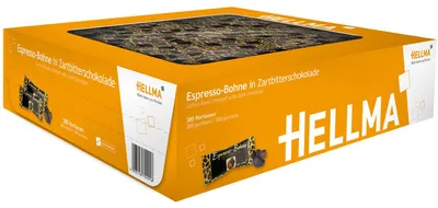 Produktbild von Hellma Espresso-Bohne in Zartbitterschokolade 380er