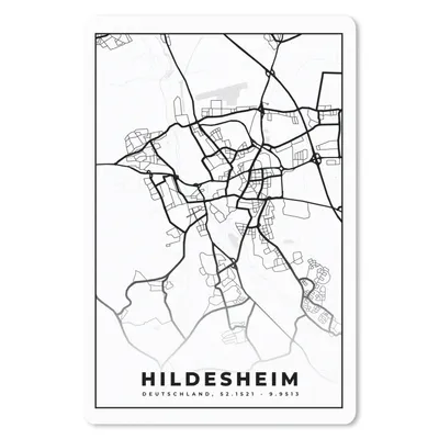 Produktbild von MuchoWow® Mauspad Mousepad Hindesheim - Karte - Stadtplan 18x27 cm - Mousepads - Maus Mat - Pad - Mausunterlage