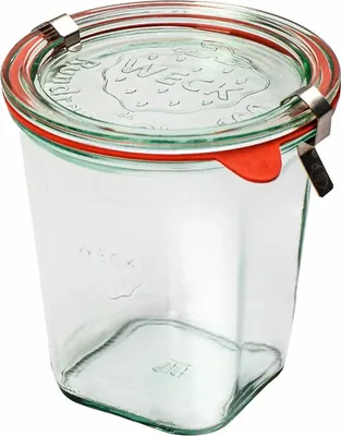 Zdjęcie produktu dla Szklanki do gotowania WECK Quadro 545 ml, zestaw 6 sztuk