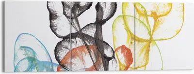 Produktbild von Bild auf Leinwand - Leinwandbild - 3 Teile - Blumen Abstraktion Surrealismus - 150x50cm - Wand Bild - Wanddeko - Wandbilder - Leinwanddruck - Bilder - Wanddekoration - Leinwand bilder - CA150x50-4444