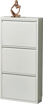 Produktbild von Schuhkipper >Bert< 3 Klappen, 6 paar Schuhe, weiß, Metall - 51x104x16cm (BxHxT)