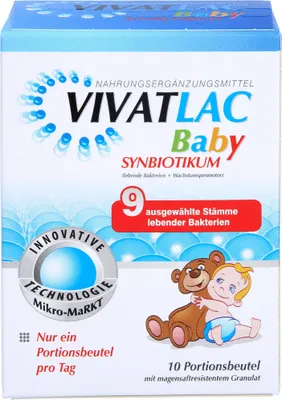 Obrázek produktu pro Vivatlac Baby Synbiotic s 9 vybranými kmeny živých bakterií, 10 ks. Sáček