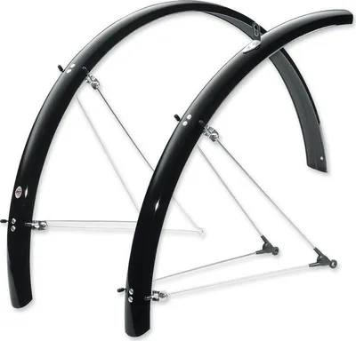 Produktbild von SKS 10441 Trekkingbleche 28' lange Form 65mm, ohne Kontaktierung, schwarz (1 Paar)