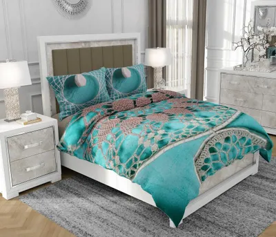 Obrázek produktu pro Povlečení 200x220 cm + 2x70x80 cm, 3dílná sada, 100% bavlna, satyna, zip, vícebarevná - SOVIO | So.0322