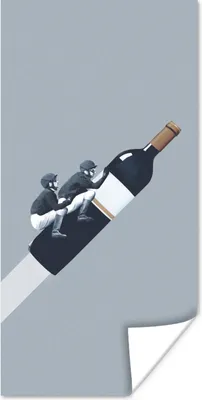 Produktbild von MuchoWow® Poster Flasche - Männer - Vintage 20x40 cm - Plakat - Foto