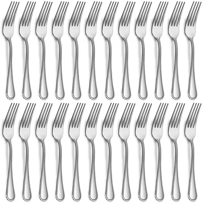 Imagen del producto de Juego de 24 tenedores de acero inoxidable para uso doméstico y en restaurantes