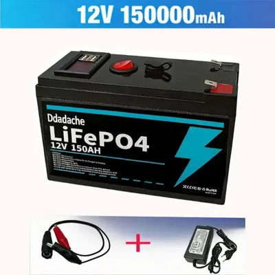 Produktbild von 12V 150Ah LiFePO4 Batterie - Lithium Deep-Cycle mit Ladegerät - Eingebautes BMS - Für Wohnmobil, Boot, Solaranlage, Offgrid-Stromspeicher