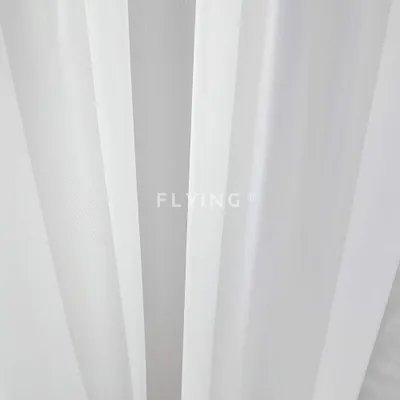 Produktbild von Balkongardine Lang Gardine aus Voile mit Kräuselband Gipüre LB-11-A, 250x400 cm