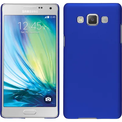 Produktbild von PhoneNatic Case kompatibel mit Samsung Galaxy A5 (A500) - Hülle blau gummiert Hard-case + 2 Schutzfolien