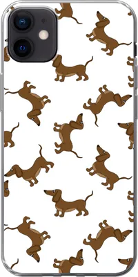 Produktbild von MuchoWow® Handyhülle Schutzhülle Hülle für Telefoonhoesje iPhone 12 mini Muster - Hund - Dackel - Jungen - Mädchen - Kinder - Kinder Silikon Softcase Handy Hülle - Bild