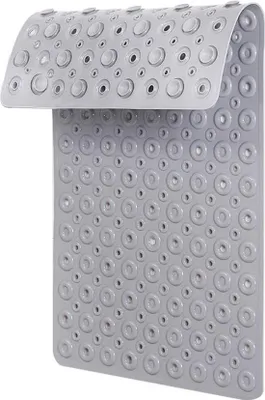 Zdjęcie produktu dla Mata antypoślizgowa do łazienki, poduszka do kąpieli, bez BPA, 70 x 40 cm, szara, dla niemowląt i dzieci