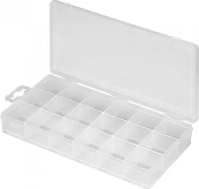 Produktbild von Plastikleerbox mit 18 Fächern