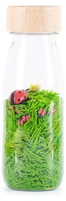 Immagine prodotto di Bottiglia sensoriale Sound Coccinelles - 14 x 4 cm - Verde | di Petit Boum