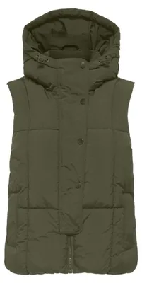 Productafbeelding van JdY Damen Jdywonder Korte vest met capuchon, model Otw, kleur Sij, kleur Ivy Green, maat M (EU)