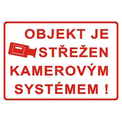 Obrázok produktu pre tabuľka - OBJEKT BUDOVY STRÁŽENÝ KAMEROVÝM SYSTÉMOM