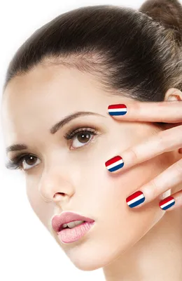 Image de Faux ongles « Fan de la France » pour femmes - taille unique