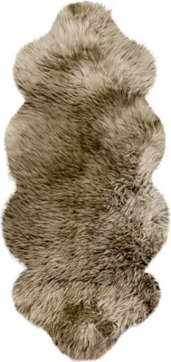 Image de Peau d'agneau australienne de première qualité 1½ fois marron avec pointes claires