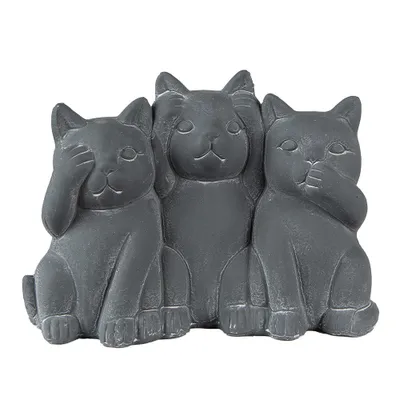 Immagine prodotto di Clayre & Eef Figurina gatto 22x10x16 cm Pietra grigia