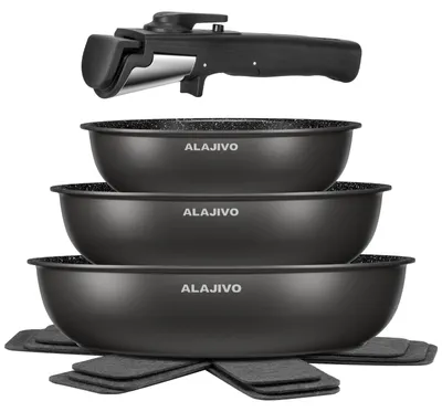 Kochgeschirr-Set 7-teilig, Aluminium, antihaft, ofenfest