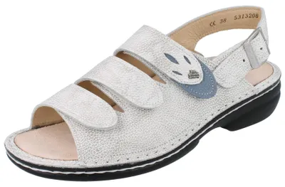 Produktbild von FINN COMFORT Saloniki Damen Sandale beige genarbtes Glattleder - Größe: 37