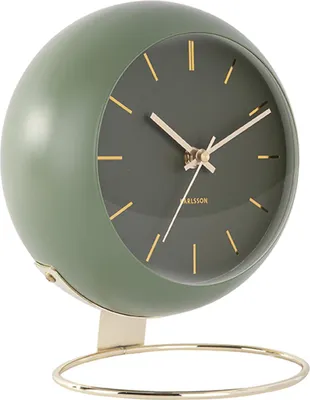Immagine prodotto di Karlsson - Orologio da tavolo Globe - Verde muschio