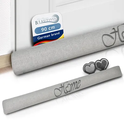 Produktbild von Zugluftstopper Zugluftrolle Türrolle - Polyester und Baumwolle - Herzmotiv - Für Türen und Fenster