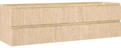 Obrázek produktu pro Mexen Rivel koupelnová skříňka pod umyvadlo 160 cm, 2 zásuvky, drážkovaná, dub - 91A20-16047-2-BFF81