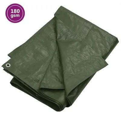 Produktbild von Abdeckplane – Wasserdicht – UV-beständig – Robustes HDPE-Material – 6 x 12 Meter – Grün
