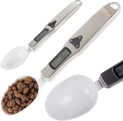 Produktbild von Wiegelöffel Löffel Waage 0,1-500g LCD Digital Messlöffel Küchenwaage weiss