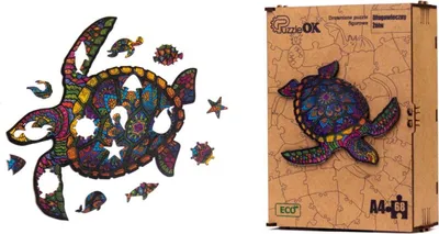 Produktbild von Holzpuzzle Langlebiges Schildkröten-Puzzleset A4 Dekoration Pua4-01739
