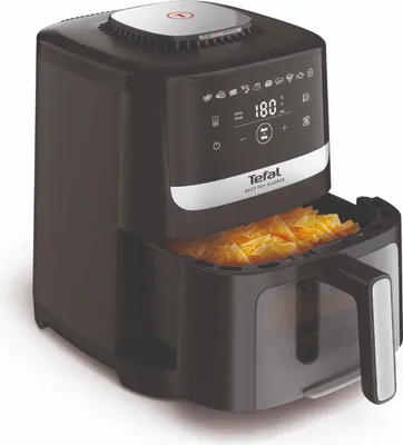Tefal Easy Fry Silence EY5568E0 Fritteuse Single 5 L Stand-Alone Heiluftfritteuse Schwarz, Edelstahl