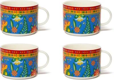 Produktbild von Excelsa Set Von 4 Jumbo Tasse Gipsy Soul Porzellan 50 cl Bunt