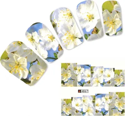 Produktbild von Tattoo Nail Art Blumen Aufkleber Nagel Sticker