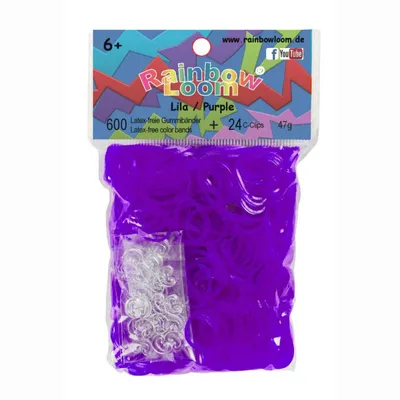 Produktbild von Rainbow Loom Lila 600 Gummibänder