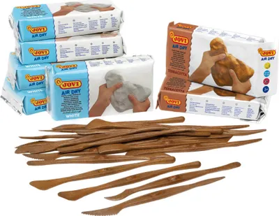 Produktbild von Jovi Lufthärtende Modelliermasse Box mit 500g und Werkzeugen
