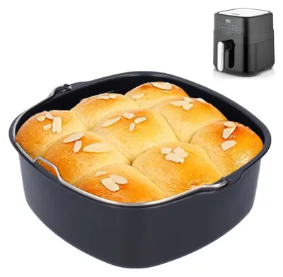 Kuchenform für Heißluftfritteuse, 22 cm, Antihaft, Eisen