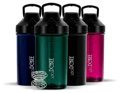 Produktbild von Protein Shaker 550ml “uberShaker“ – Auslaufsicher, BPA-Frei, Einfache Reinigung, Spiralmischer für cremige Shakes - Premium Eiweißshaker, Schüttelbecher für Eiweiß, Fitness, Gym