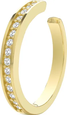 Produktbild von Elegante 9 Karat (375) Gold Damen - Einzel Knorpel Creole mit Zirkonia - 13mm*2mm; TRS26247