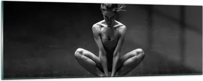 Produktbild von Bilder auf glas - Einteilig - Tänzerin Frau Ballerina - 90x30cm - Glasbilder - Wandbilder - Bilder - zum Aufhängen bereit - Wanddekoration aus Glas - Glas Bilder - Wandbild auf Glas - GAB90x30-4925