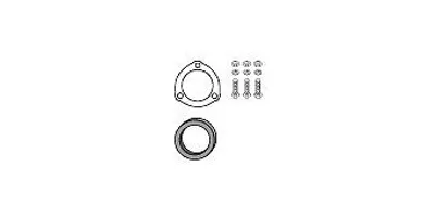 Produktbild von HJS Montagesatz Katalysator 82 32 6946 für ALFA ROMEO SPIDER (916S)